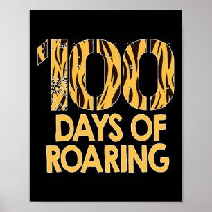 Poster Tigre 100 Jours Fun Roaring 100ème Jour De L'École