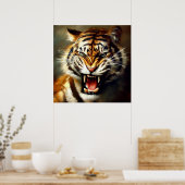Poster Tigre (10) Chat sauvage (Cuisine)