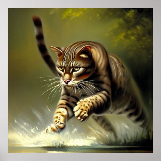 Poster Tigre (1) Chat sauvage (Devant)