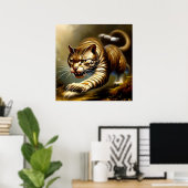 Poster Tigre (2) Chat sauvage (Bureau à domicile)