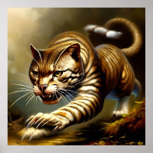 Poster Tigre (2) Chat sauvage (Devant)