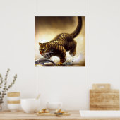 Poster Tigre (3) Chat sauvage (Cuisine)