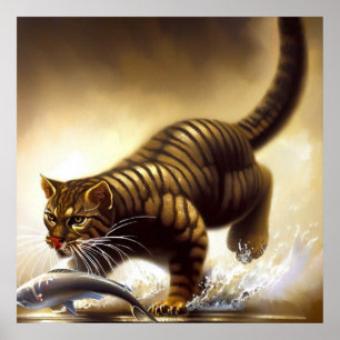 Poster Tigre (3) Chat sauvage