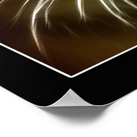 Poster Tigre à flammes (Coin)