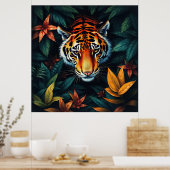 Poster « Tigre à Moi » – Portrait de Tigre Coloré (Cuisine)