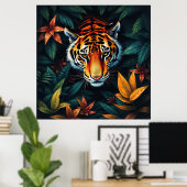 Poster « Tigre à Moi » – Portrait de Tigre Coloré (Bureau à domicile)