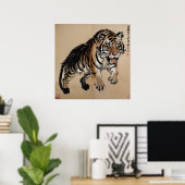 Poster Tigre - Arte tradicielle Chinesa (Bureau à domicile)