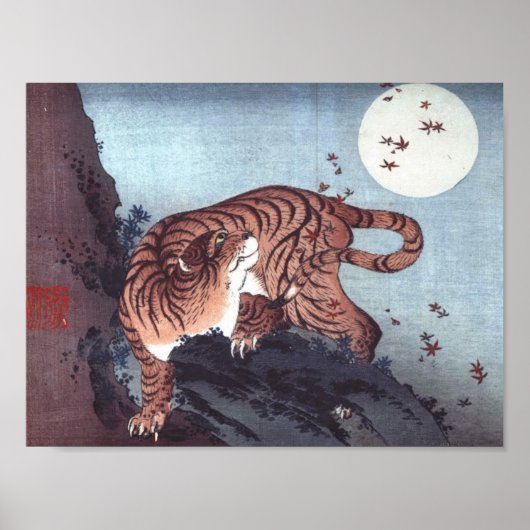 Poster Tigre au clair de lune (Devant)