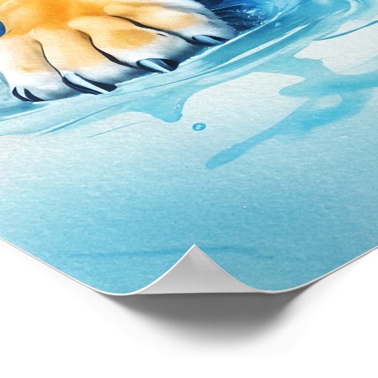 Poster Tigre avec bébé (Coin)