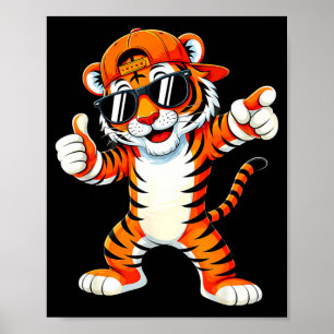 Poster Tigre avec lunettes de soleil tigre animal tigre h
