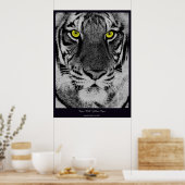Poster Tigre Avec Yellow Eyes (Cuisine)