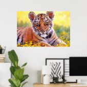 Poster Tigre Baby Cub (Bureau à domicile)