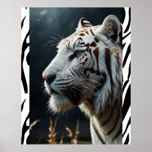 Poster Tigre blanc