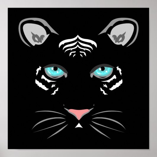 Poster Tigre blanc (Devant)