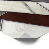 Poster Tigre blanc - Art numérique en mosaïque de verre t (Coin)