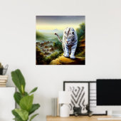 Poster Tigre blanc chinois (12) (Bureau à domicile)