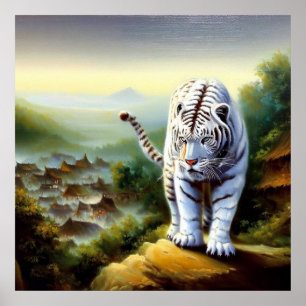 Poster Tigre blanc chinois (12)