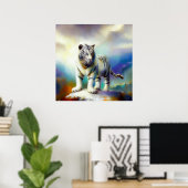 Poster Tigre blanc chinois (19) (Bureau à domicile)