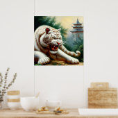 Poster Tigre blanc chinois (2) (Cuisine)