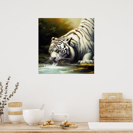 Poster Tigre blanc chinois (20) (Cuisine)