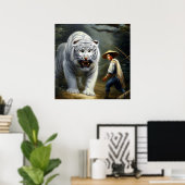 Poster Tigre blanc chinois (25) (Bureau à domicile)