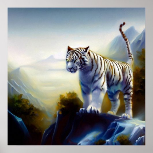 Poster Tigre blanc chinois (28) (Devant)