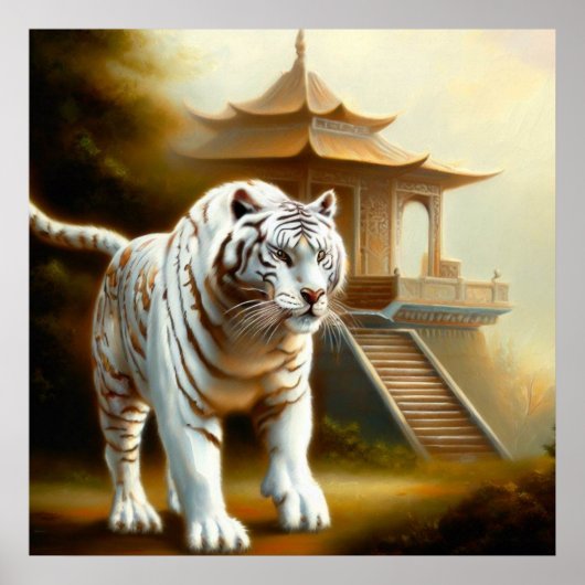 Poster Tigre blanc chinois (35) (Devant)
