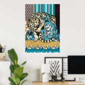 Poster Tigre blanc de Feng (Bureau à domicile)