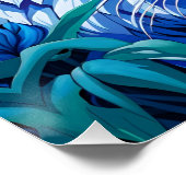 Poster Tigre blanc en fleurs violettes (Coin)