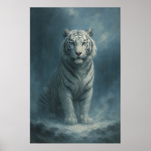 Poster Tigre Blanc Fantastique – Série Aura Mystique Ma