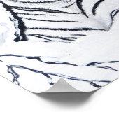 Poster Tigre Blanc Se Mélange En (Coin)