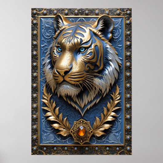 Poster Tigre bleu (Devant)