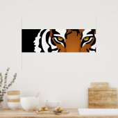 Poster Tigre, chat sauvage sur noir (Cuisine)