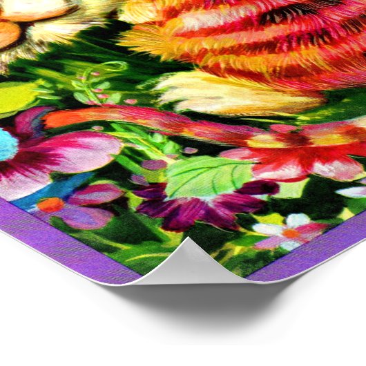 Poster tigre coloré (Coin)