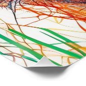 Poster Tigre coloré, Tigre Abstrait (Coin)