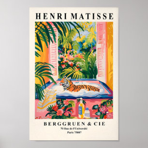 Poster Tigre Dans La Baignoire Drôle Poster, Décor Dopami