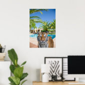 Poster Tigre dans Villa Luxueuse Photographie d'animal (Bureau à domicile)