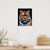 Poster Tigre de courage motivationnel (Cuisine)