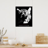 Poster Tigre de courage motivationnel (Cuisine)