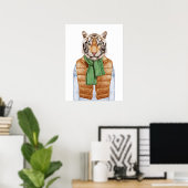 Poster Tigre de gilet (Bureau à domicile)