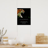 Poster Tigre de leadership motivationnel unique tendance (Cuisine)