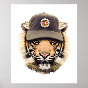 Poster Tigre de surf