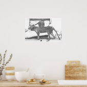 Poster Tigre de Tasmanie, Toile (Cuisine)