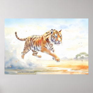 Poster Tigre en action 3
