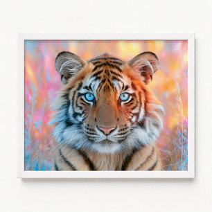 Poster Tigre en herbe Fantastique Photo d'art