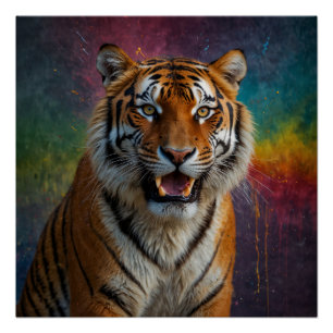 Poster Tigre en portrait