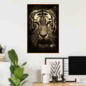 Poster Tigre en Sepia Tones (Bureau à domicile)