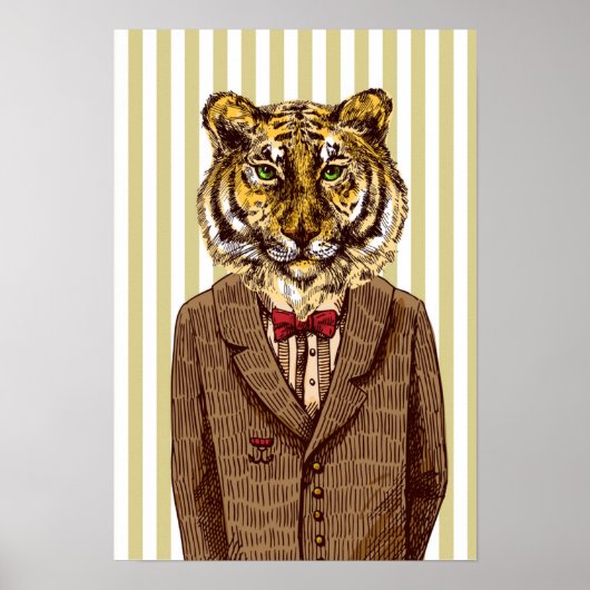 Poster Tigre En Soirée Porter (Devant)
