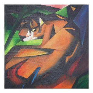 Poster Tigre En Style Art Géométrique Franz Marc
