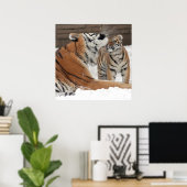 Poster Tigre Et Cub (Bureau à domicile)